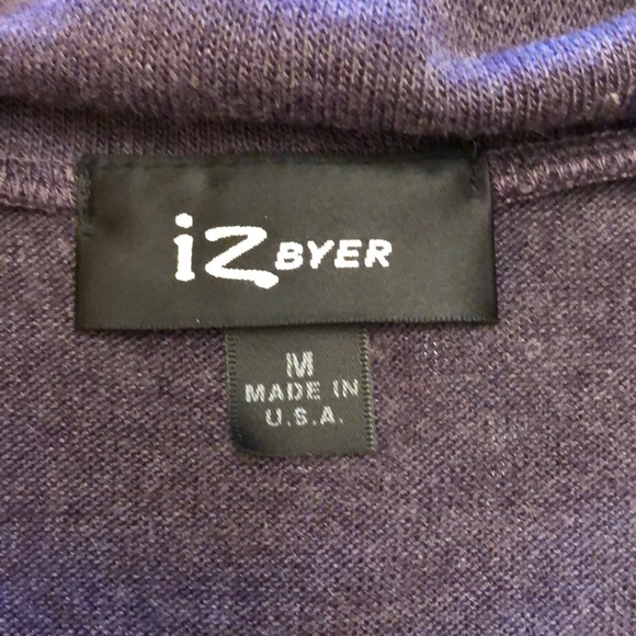 NWT IZ Byer heather purple shirt - Picture 5 of 6